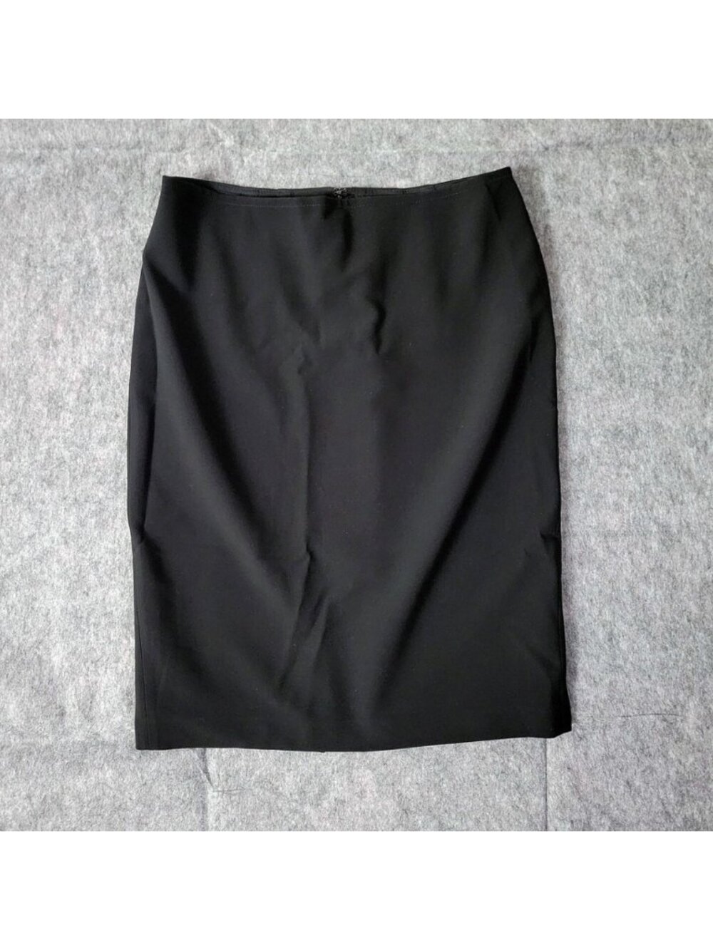 St John Caviar Black Pencil Skirt Womens Size 4 Crepe Knee Length Lined Office